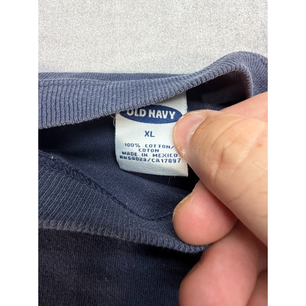 Old Navy 2001 American Flag T-Shirt - Vintage Y2K - Mens XL Navy Blue Tee - Picture 6 of 9